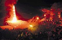 Burning of the carnivals mascot in Mošćenička Draga 
